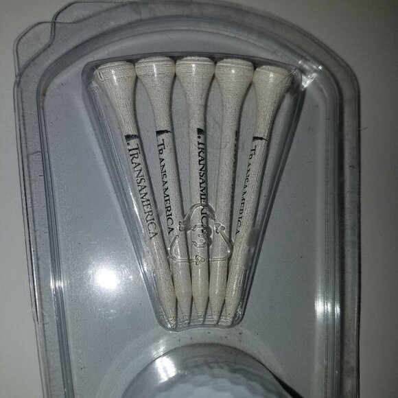 TransAmerica 1 Nike NDX Heat Golf Ball 5 Golf Tees Lot Insurance NEVER USED - Picture 2 of 7